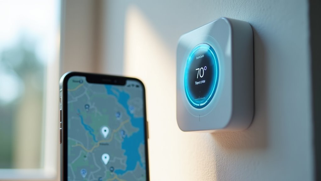 automated temperature geofencing setup