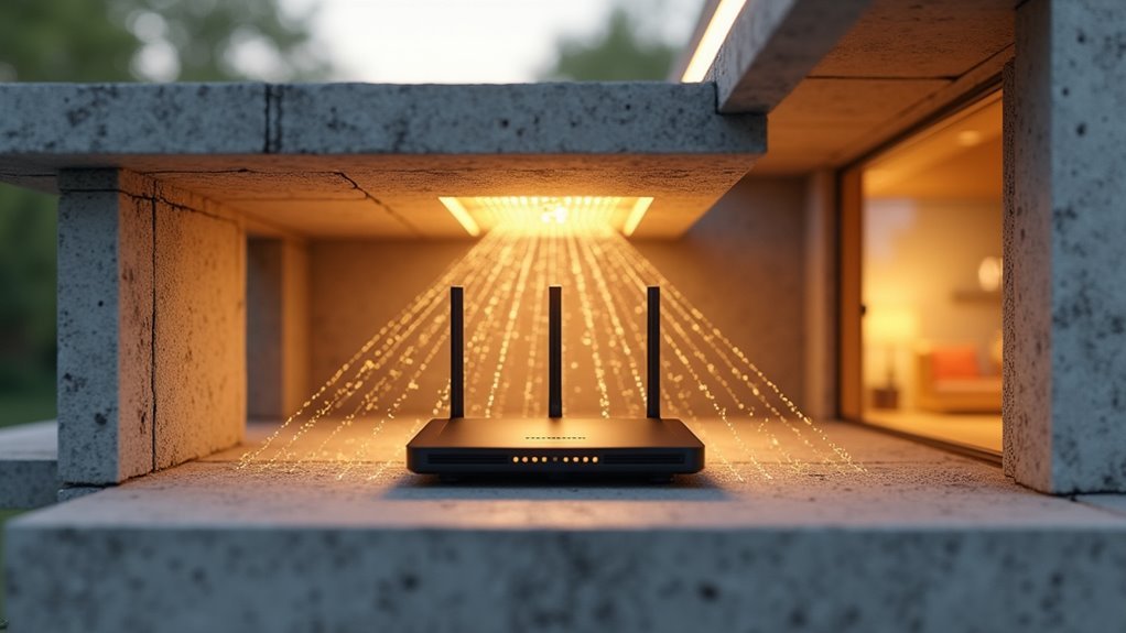 building materials affect signals