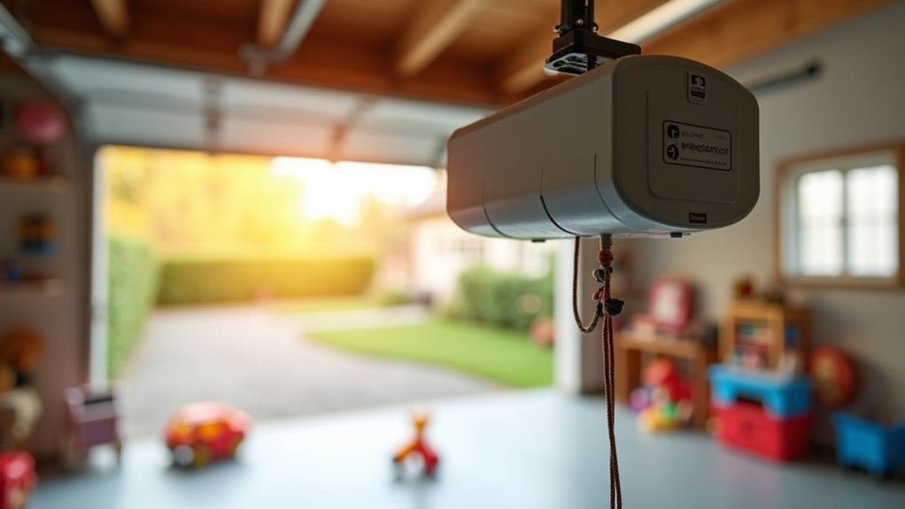 child safe garage opener features