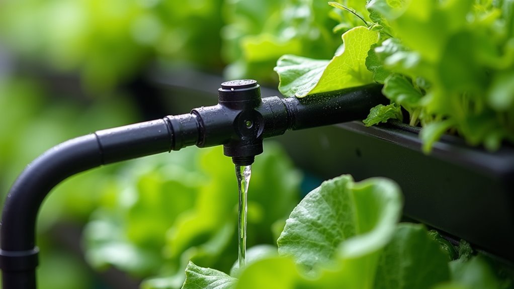 efficient vertical garden irrigation