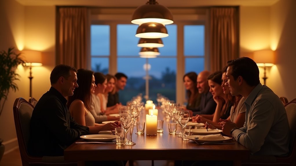 effortless dinner party ambiance