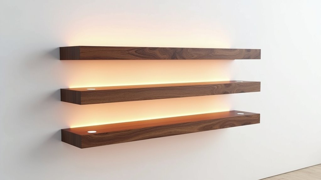 elegant shelves with automation