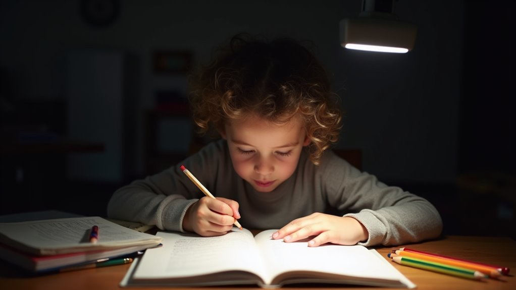 homework productivity lighting setup