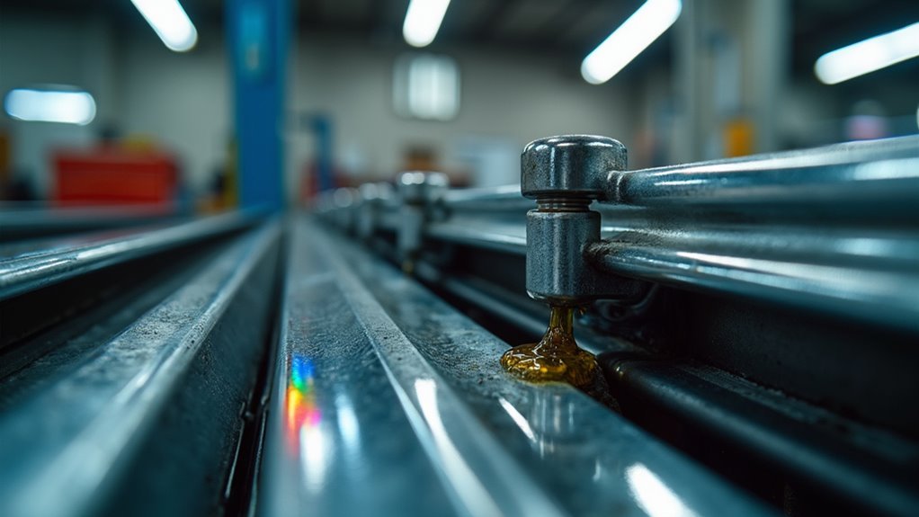 lubricate garage door components
