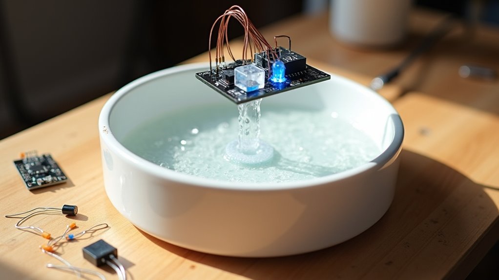 motion activated pet fountain system