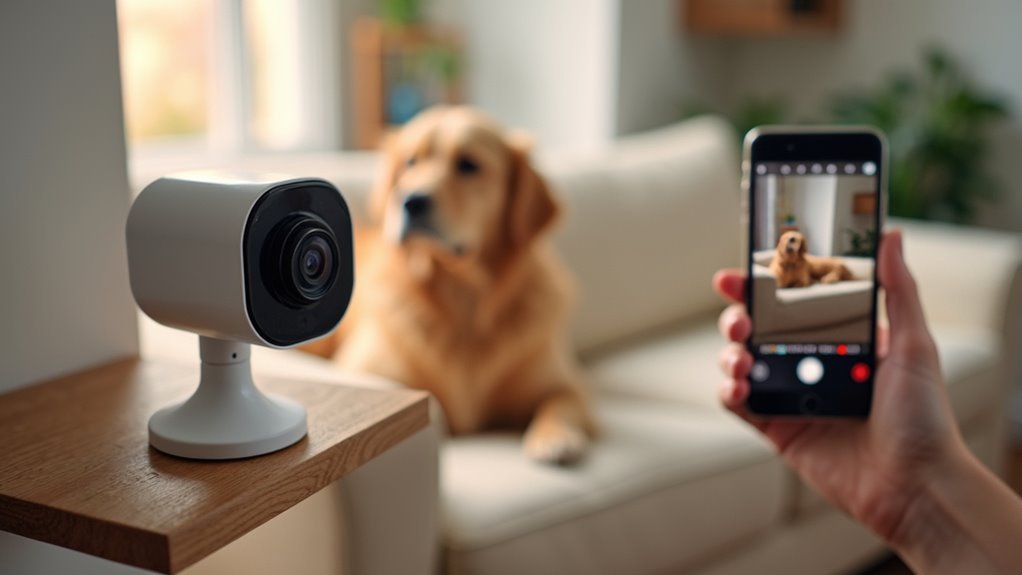 remote pet camera features