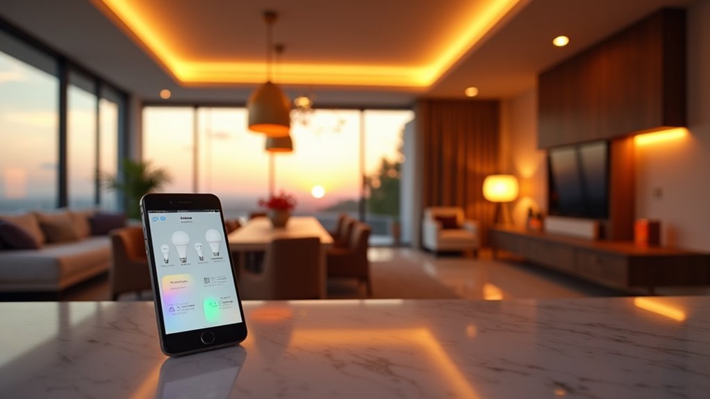 smart lighting sunset automation