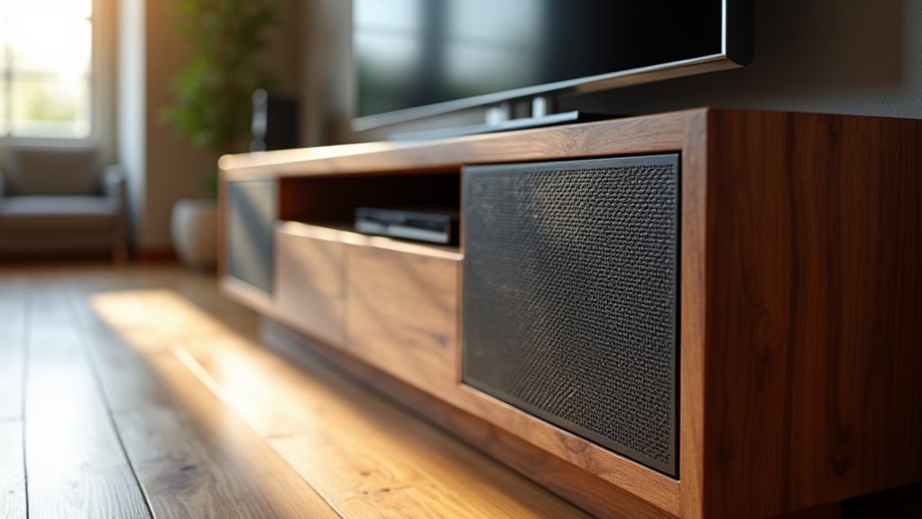 stylish furniture speaker integration