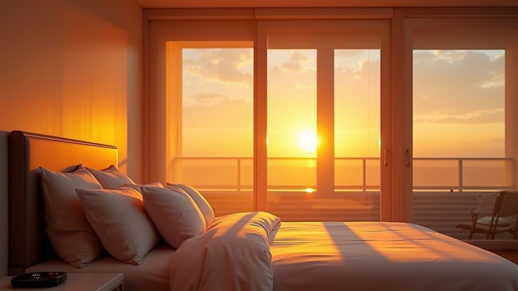 sunset triggered blinds automation