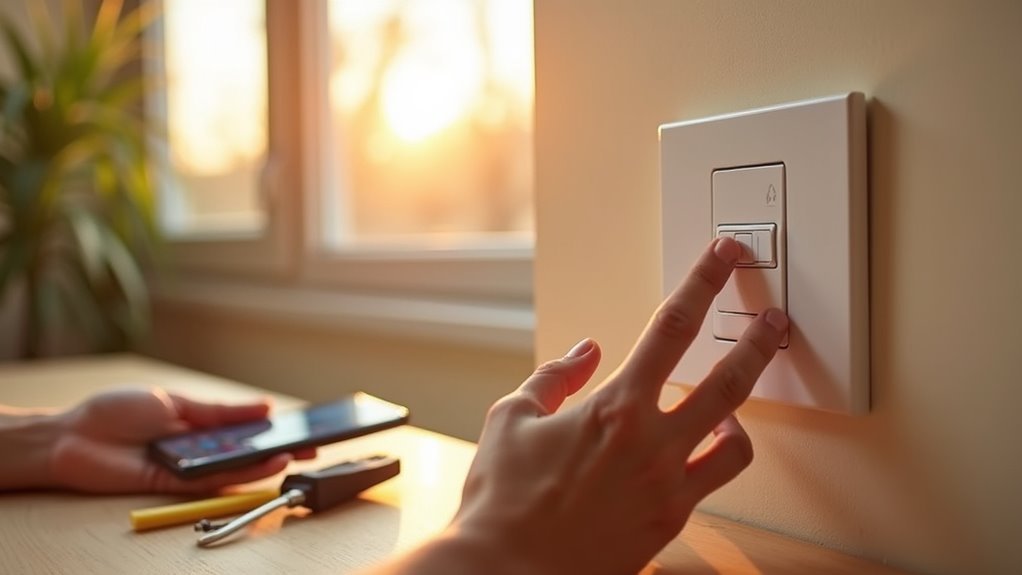 sunset triggered smart lighting setup