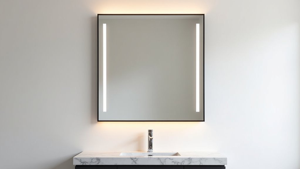voice controlled led bathroom mirror