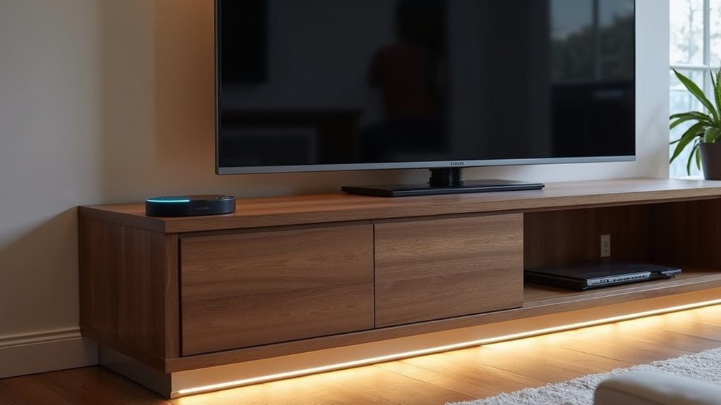 voice controlled tv lift cabinet